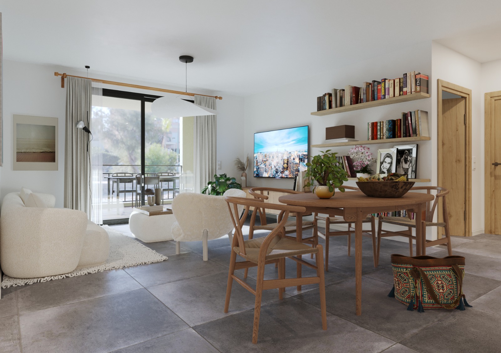 Salon d'un appartement de Résidence L'Écrin
