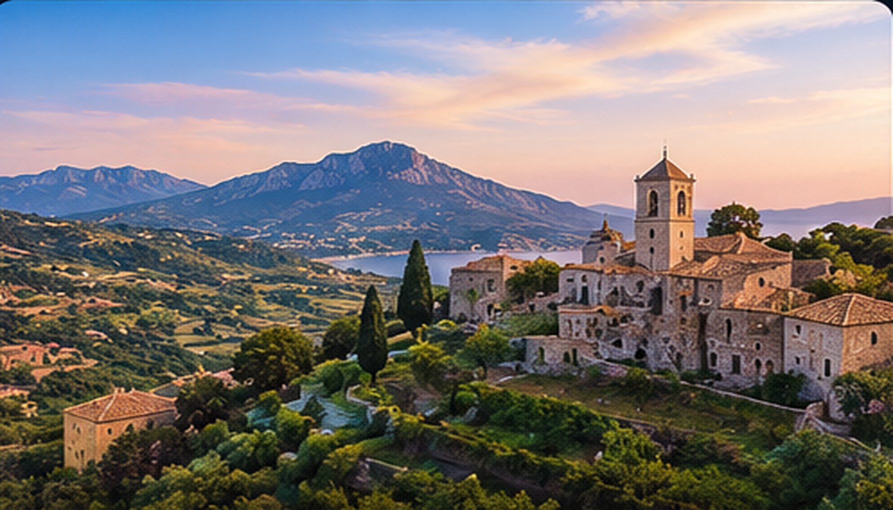 Vue réelle de Sotta en Corse